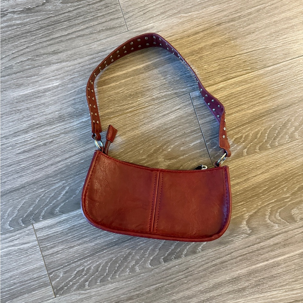 Red Leather Shoulder Bag